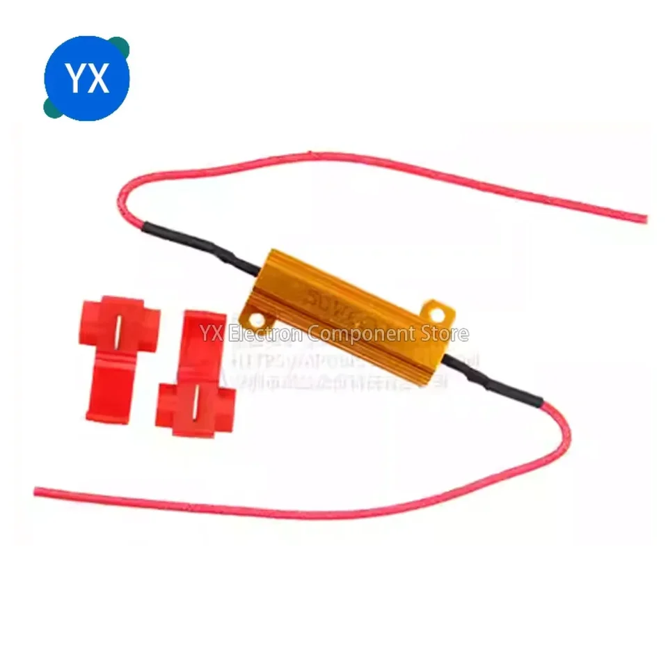 2PCS LED Weerstand 75W 6 Belastingsweerstand Verlichting Elektronica Decodering Weerstand Belastingsbescherming Led-koplampen Elimineren van Codes Aluminium Shell