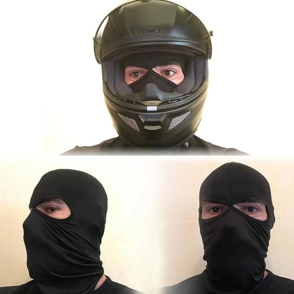 1/30Pc Black Perforated Mask Mens and Womens Anti UV Sunscreen Bicycle Motorcycle Cosplay Performance Full Face Mask