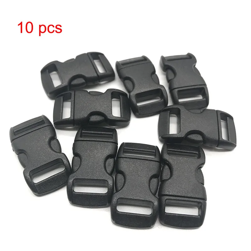 Paracord Bracelet Plastic Side Release Buckle Bracelet Curved Parachute 550 Paracord Bracelet DIY Accessories 50Pcs 10Pcs 3/8" 10mm