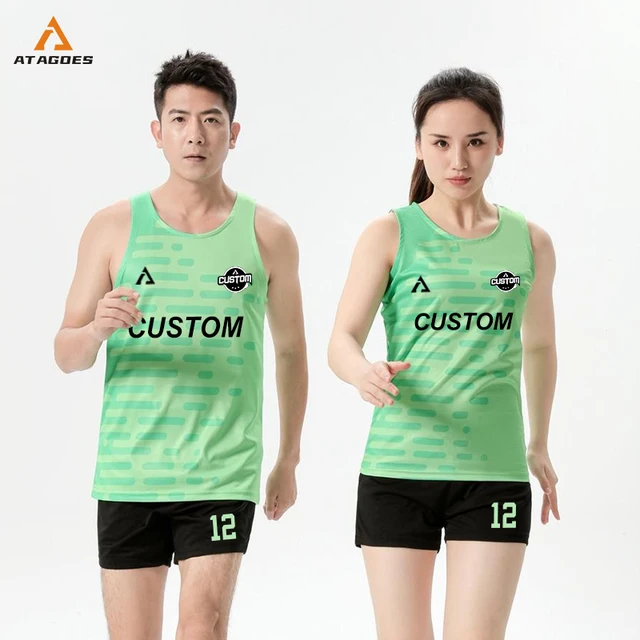 Hot Sale Gym Jogging Suit Men Professional Marathon Jerseys Shorts Running Training Wear Custom Track And Field Uniform 340+341 1