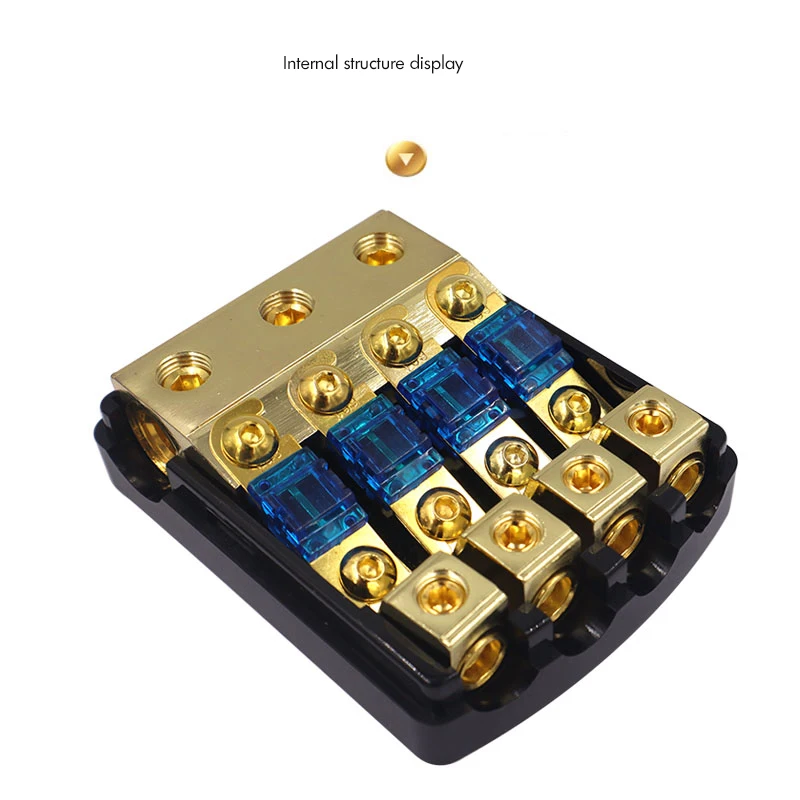 JUNNIU 12V 60 Amp Mini ANL 3-Wege-Auto-Audio-Sicherungshalter-Verteilerblock  (Size : 60A, Color : 3way) : : Elektronik & Foto