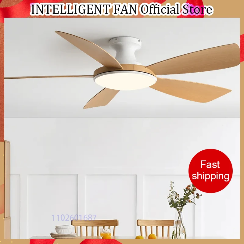 

46/56 Inch Suction top Ceiling Fan lamp The bedroom Restaurant Modern Simplicity Lamp fan One DC Remote control Low Floor Fan L