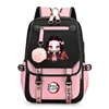 Cute Kamado Nezuko Pattern Backpack Teenager Casual Street USB Rucksack Large Capacity Anime Backpack School School Bags 1