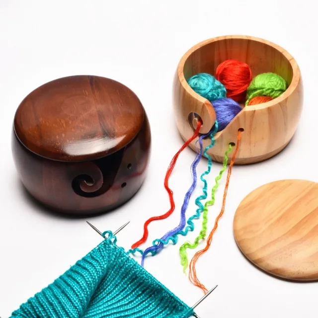 Wooden Yarn Bowl 1