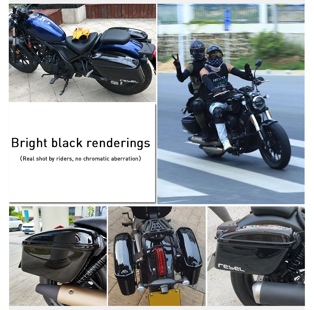 For HONDA REBEL500 300 CMX500 CMX300 2017-2021 Motorcycle Panniers Saddlebag Top Case Box Orignal Style Saddlebag Side Case samsung galaxy z flip 3 5g case