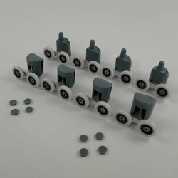 Premium Zinc Alloy Double Shower Door Roller with Multiple Bearing Diameters - 20mm (4pcs upper 4pcslower)