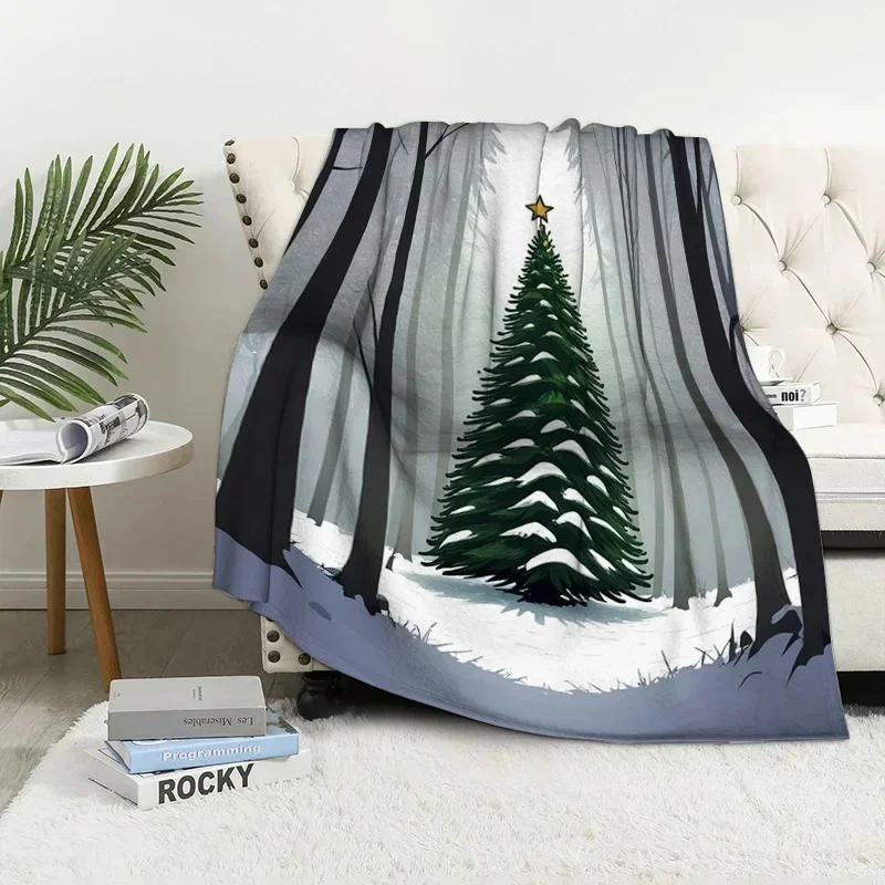 Christmas tree blanket Throw Sofa blanket Bedspread bed fluffy soft blankets decor Plaid Modern simple Merry Christmas winter