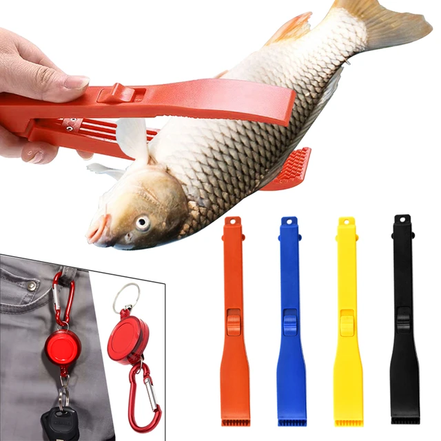 Fishing Tongs with Belt Clip Keychain Fishing Gripper Switch Lock
