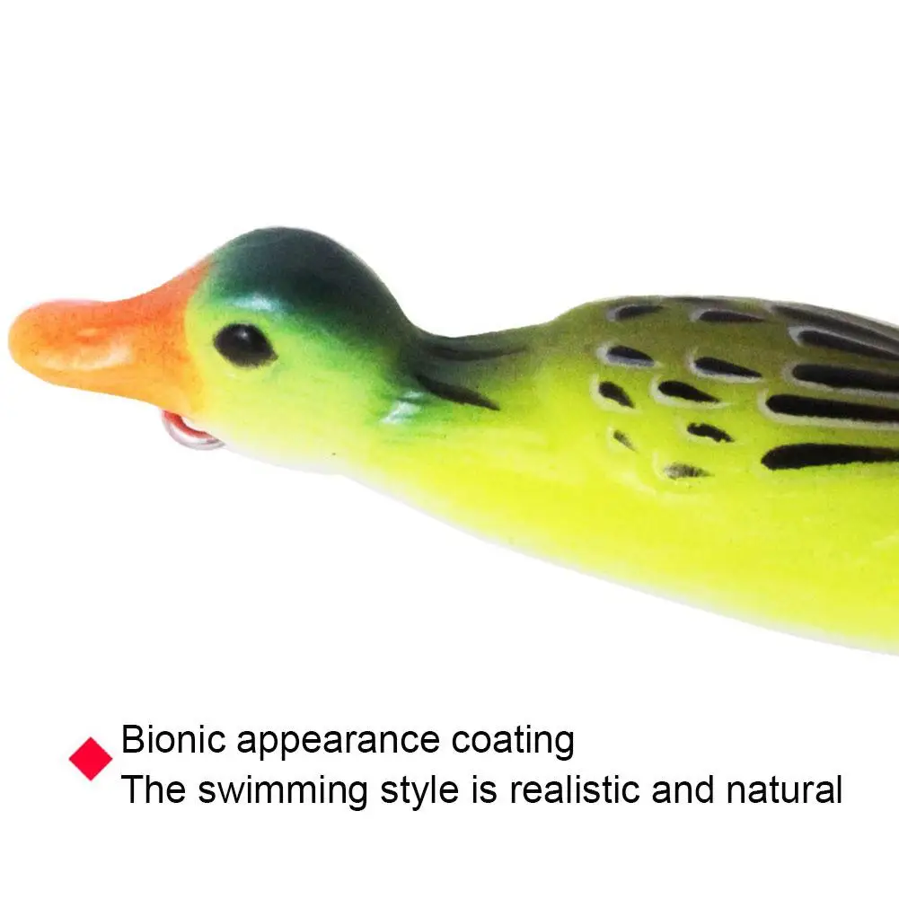 1pc Floating Duck Lure Soft Bait 9.5cm12g Propeller Flipper Duck Artificial  Bait Duckling 3D Eyes Day Baits Fishing Accessories