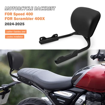 For Speed 400 2024 Speed400 2025 Scrambler 400X 2024 2025 Motorcycle Passenger Rear Backrest Pad Detachable Sissy Bar