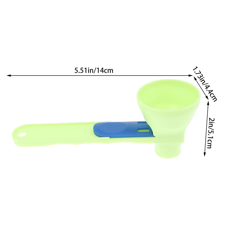 Coffee Scoop Funnel Measuring Spoon With Longer Handle Powder Scoop Reusable Sliding Design Coffee Spoon Kitchen Gadgets