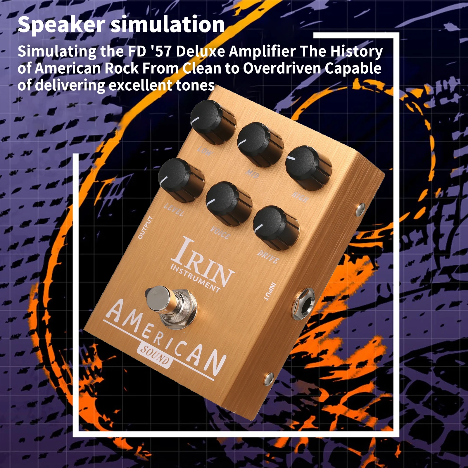 

Guitar Effect IRIN Mini Guitar Effect Pedal M-SHALL Speaker Simulator Cabinet Simulator Guitar Effector Pedal Speaker Simulation