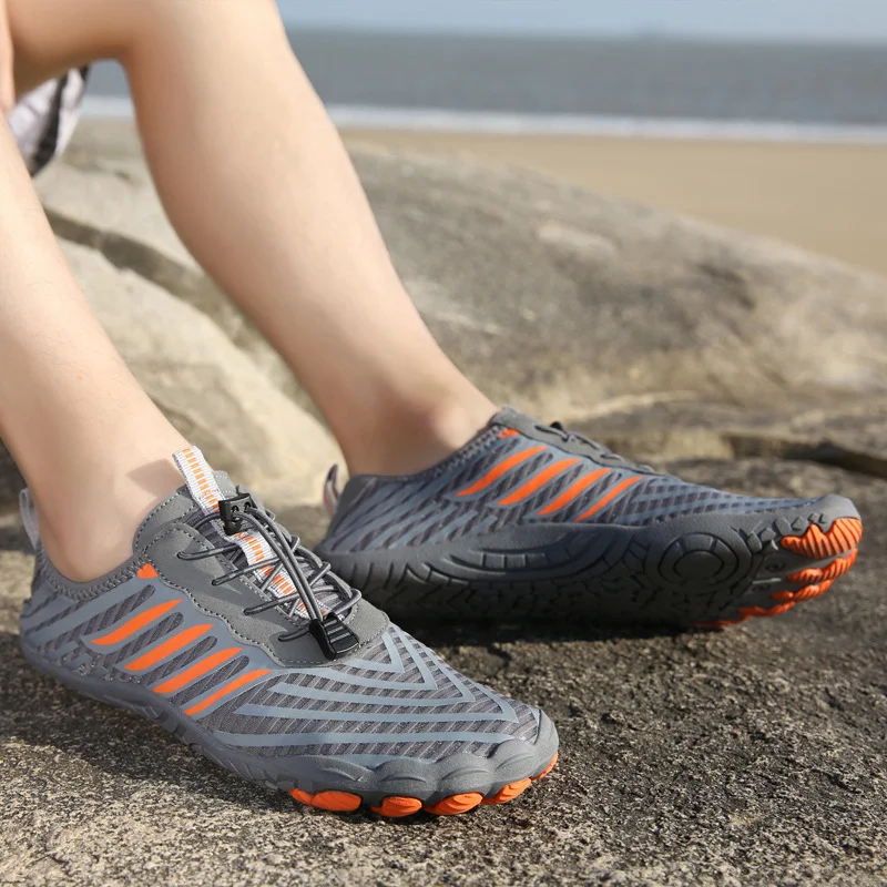 Men's Waterproof Neoprene Water Shoes, Barefoot, Outdoor Beach Upstream Aqua Sneakers, Plus Size, Nonslip, River Sea Diving