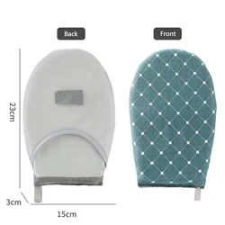 Compact Fabric Handheld Ironing Tray with Insulated Ironing Glove (Blue round head)