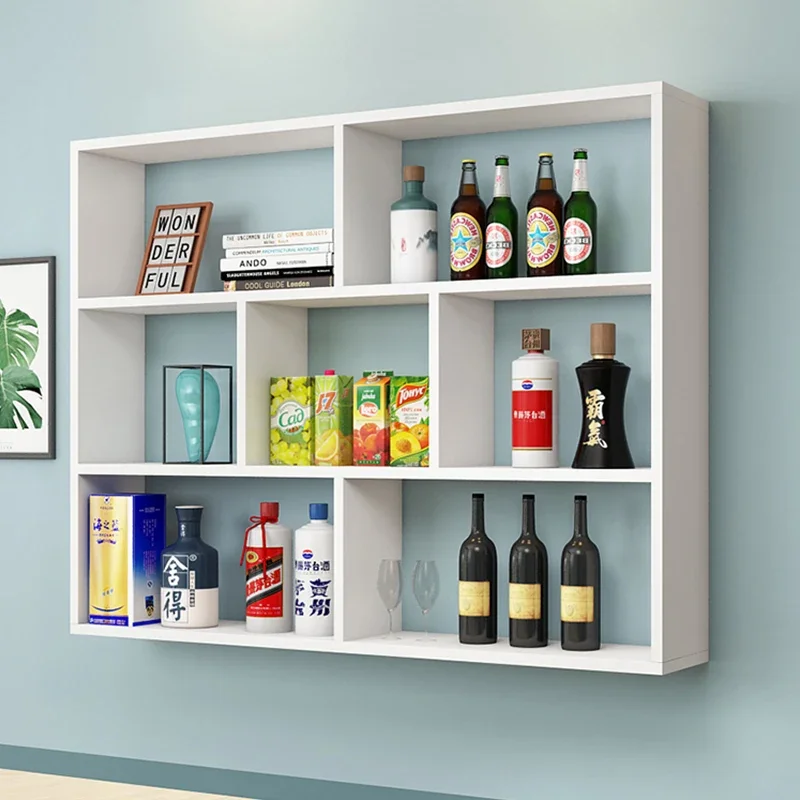 Espositore Portabottiglie Per Vino In Legno Da Donna Espositore Per Vino Da Parete Bianco She Portaoggetti Per Soggiorno Botelleros De Vino Estanteria