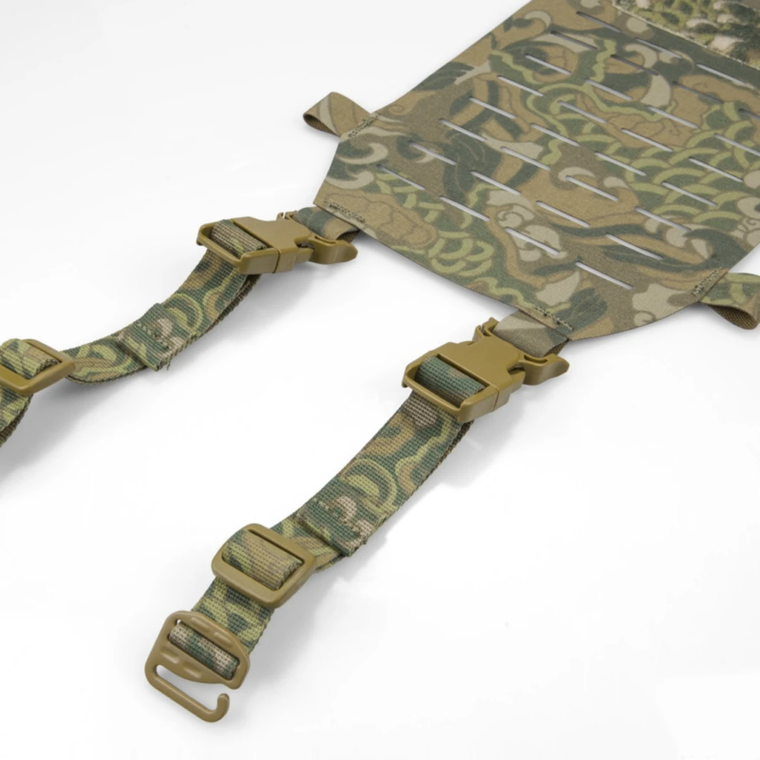 Anti-Infrarot-Rucksack, leicht, lasergeschnitten, Molle-Rucksack, externe Hängeplatte, Tasche, Erweiterungsplatte, Drachenmuster, Tarnung – Detail 2