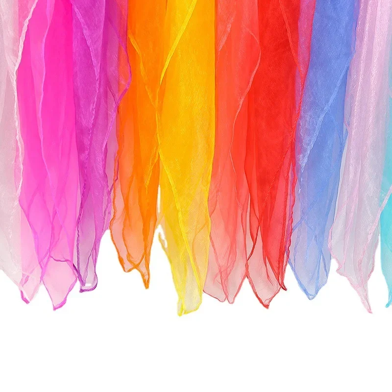 Lot De 12 Foulards De Jonglage 60x60 Cm - Serviettes Colorées Pour Enfants Et Danse