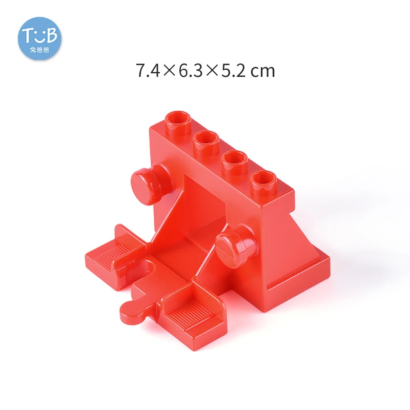 Big Block Bricks Train Tracks Rails And Bridges Traffic Stop Lights Straight Track Accessories DIY Bricks Toys For Children Gift