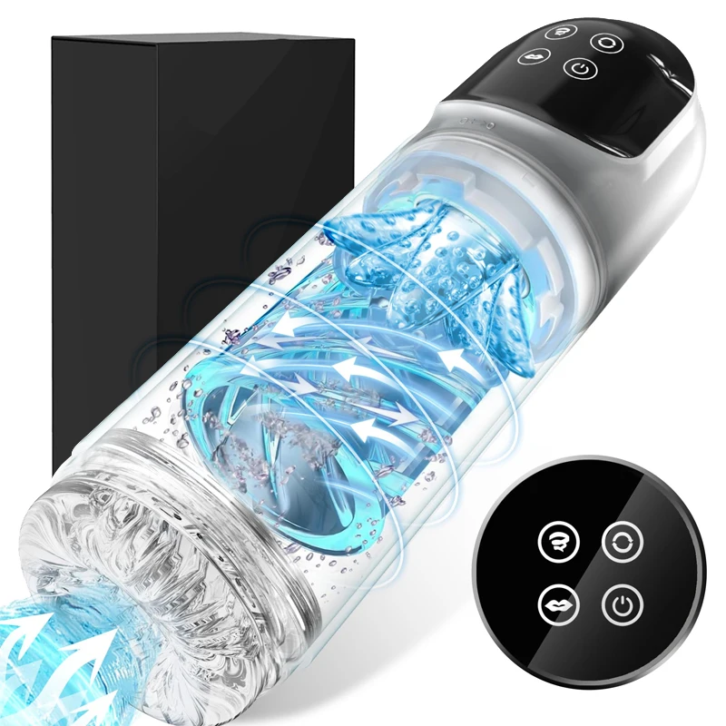 YAFEI Automatic Male Masturbator Cup 7 Sucking Rotating Licking Modes Pocket Pussy Stroker Blowjob Penis Pump Sex Toys For Men