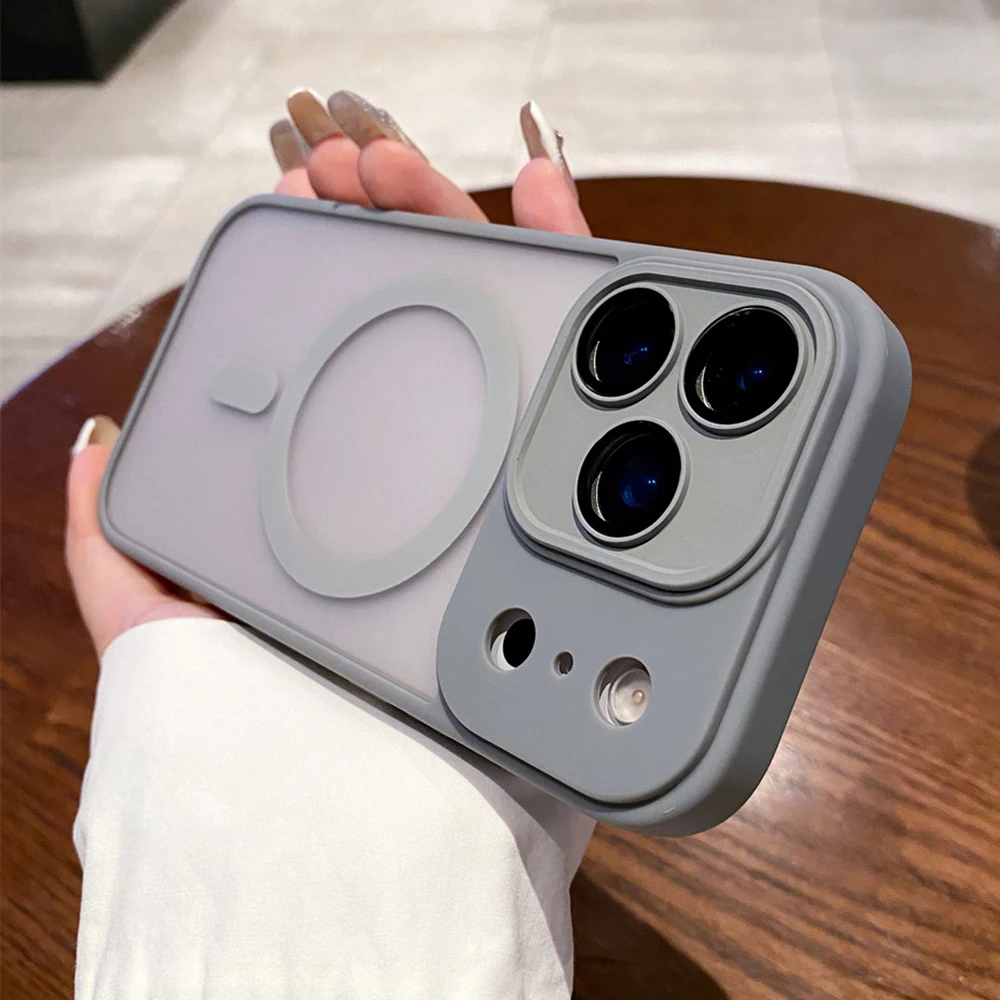 Matte Frosted Magnetic Case with Lens Protection