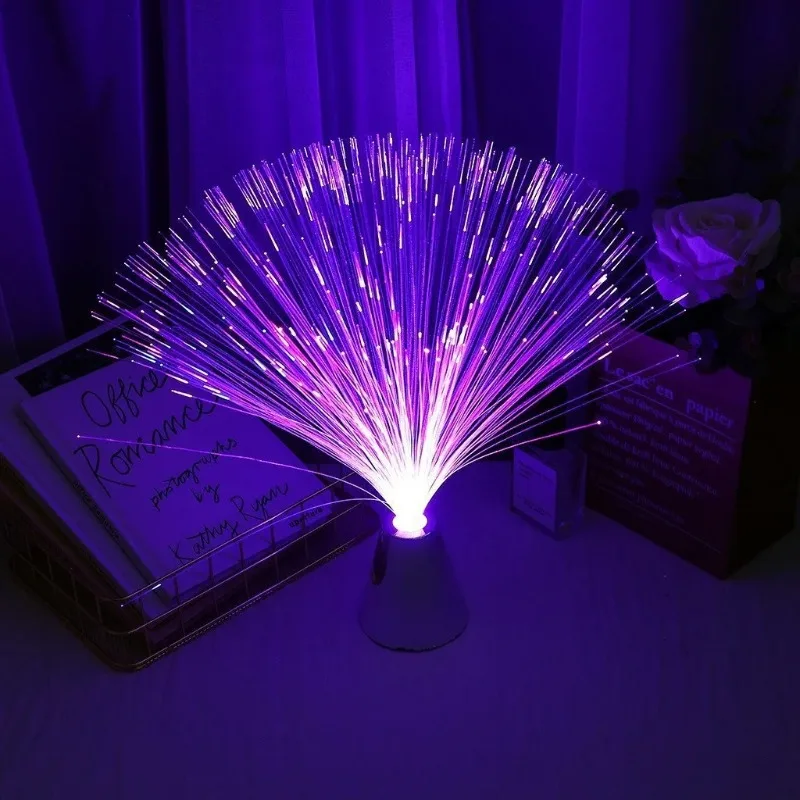 LED 광섬유 램프 멀티컬러 별빛 하늘 조명, 휴일 웨딩 센터피스 광섬유 LED 야간 조명 장식 램프