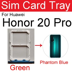 Sim Card Tray Socket Slot Adapter - Reader Card Holder Replacement Parts (Honor 20 Pro Green)