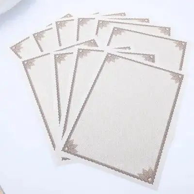 10Pcs 인쇄 가능한 인증서 용지 A4 졸업 디플로마 스포츠 상 학교 용품용 쓰기 가능한 빈 인증서 용지