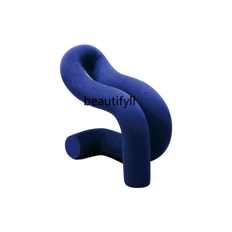 

Minimalist Special-Shaped Chair Elbow a Double Chair Light Luxury Creative Shape Armchair round Tube Chair