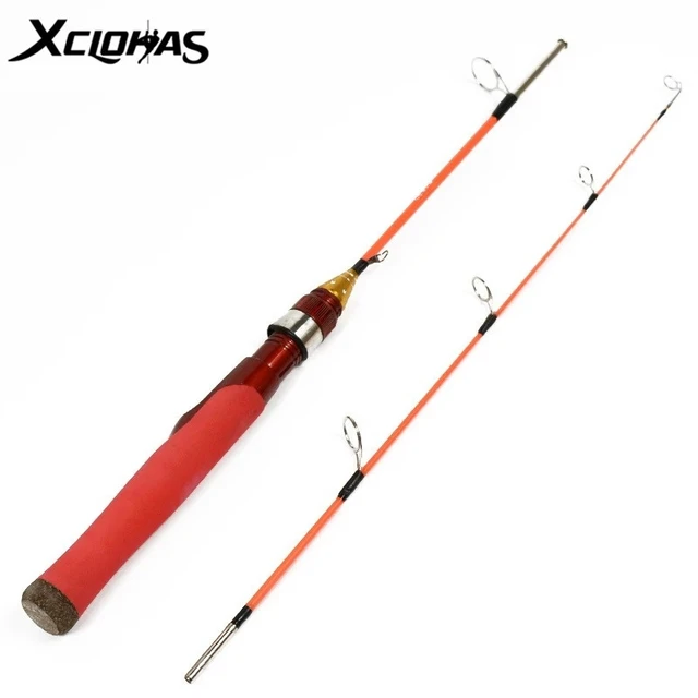 Portable 2 Section Ice Fishing Rod 70/80/100cm Solid Fiberglass Metal Joint  Shrimp Fishing Rod High Strength Winter Fishing Gear - AliExpress