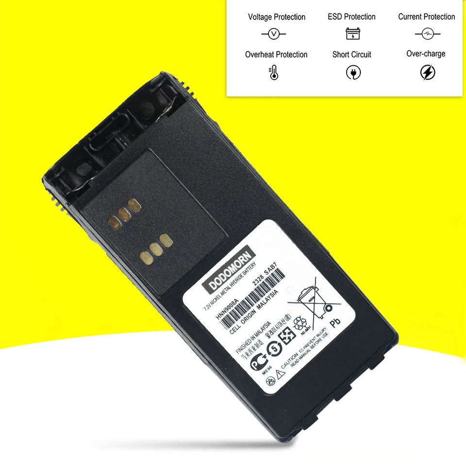 Batteria Walkie-Talkie 1800mAh 7.2V – Compatibile Con Motorola GP340/GP380/GP360