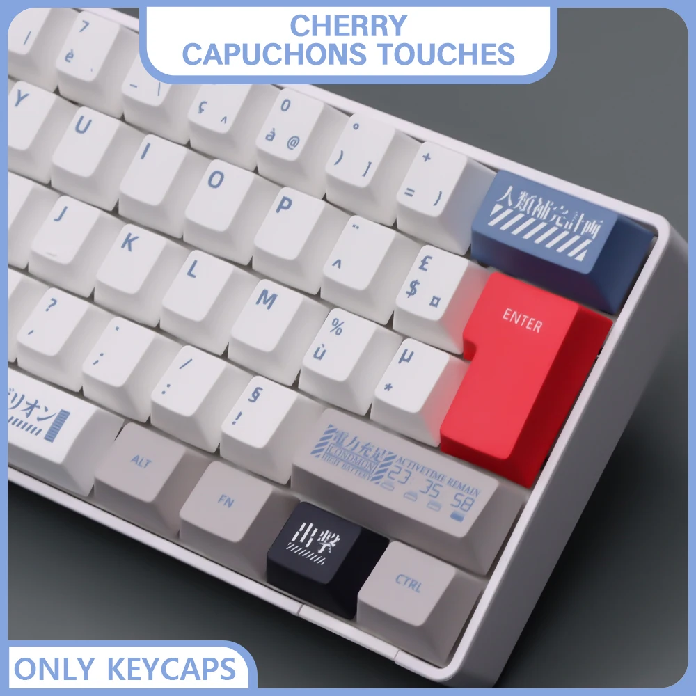 Spanish French German Japanese Korean Russian Anime Keycaps, Cherry Profile  Keycap ISO Layout for Mechanical Keyboard