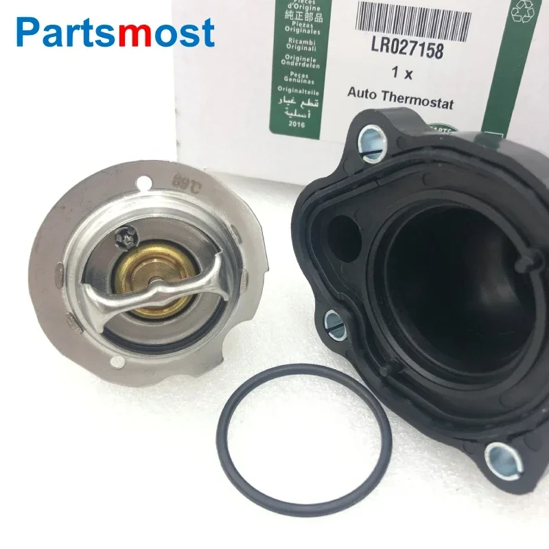 2.0L Petrol Coolant Thermostat & Housing LR027158 for LAND ROVER Freelander 2 Evoque Range Rover Discovery Sport Ford engine coolant thermostat thermostat housing cover