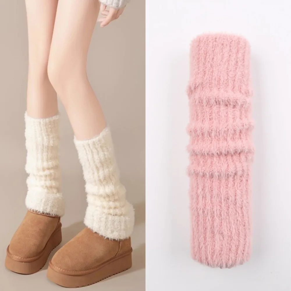 New Imitation Fox Fur Women's Long Stockings Thickened Warm Leg Socks Japanese Style Leg Protection Boot Socks