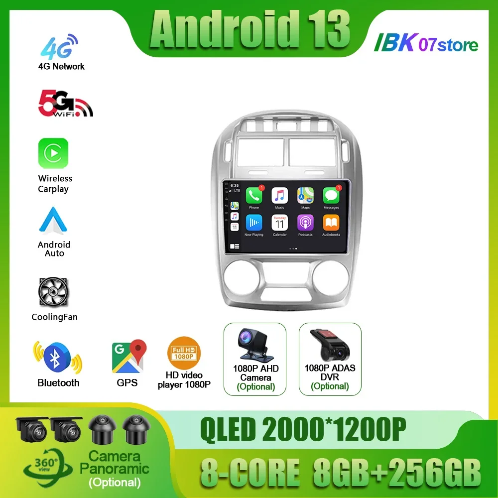 Para Kia Cerato 1 LD 2005-2006 AUTO AC Radio de coche reproductor de vídeo Multimedia navegación pantalla Android para coche 4G GPS No 2 din 1