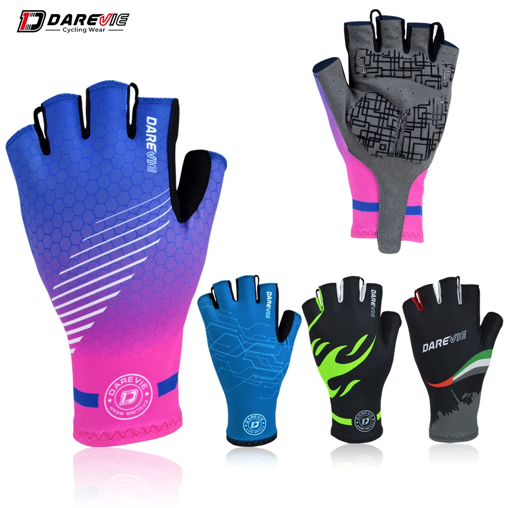 Darevie Cycling Gloves Half Finger Gel Padded Shockproof Breathable 4