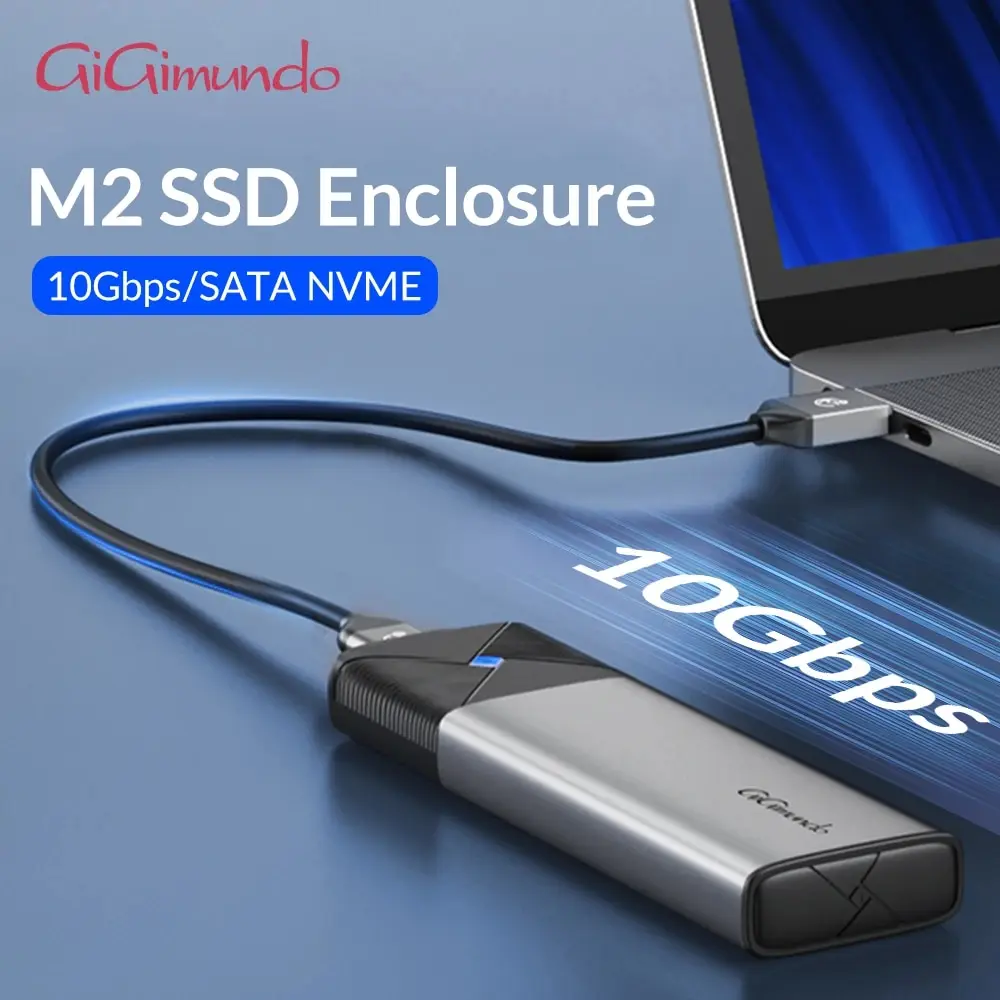 M.2 SSD 인클로저, NVMe/SATA 듀얼 프로토콜 USB 3.2 하드 디스크 케이스, PCIe SSD 박스, PC 노트북 외부 스토리지 박스, 10Gbps