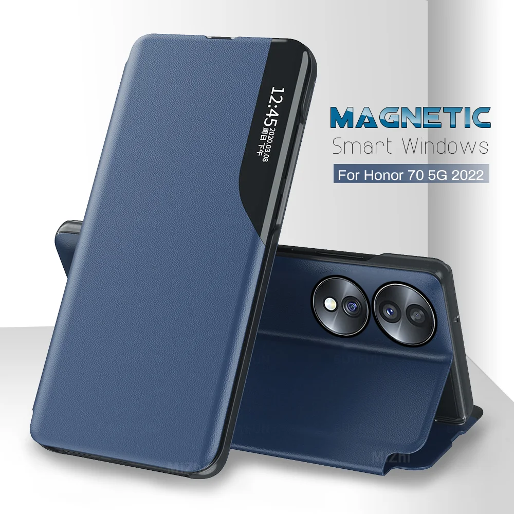 Honer 70 Custodia Smart Magnetic Leather Flip Case Per Honor 70 Custodie On Honar Honey Hone Xonor 70 Honor 70 5G Book Stand Cover