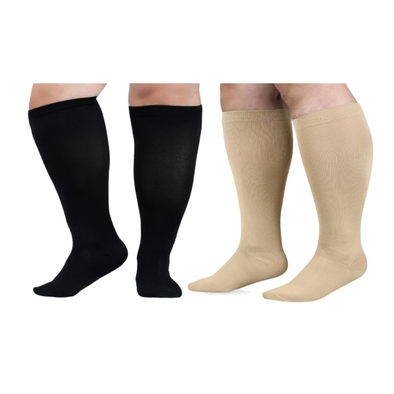 Large Size Compression Socks for Women and Men Wide Calf Knee High