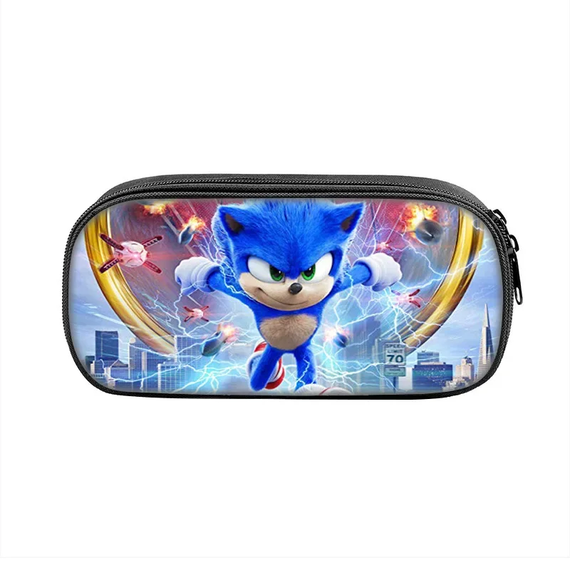 

SONIC Pencil Bag Sonic The Hedgehog Children's Pencil Case 3D Printing Pencil Stationery Bag for Primary School Students