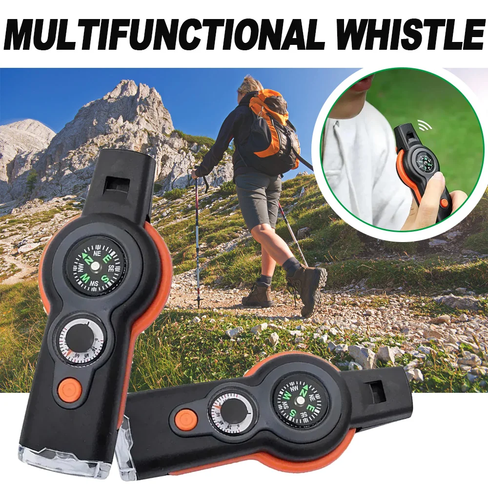 Outdoor Survival Whistle Emergency Tool Kit