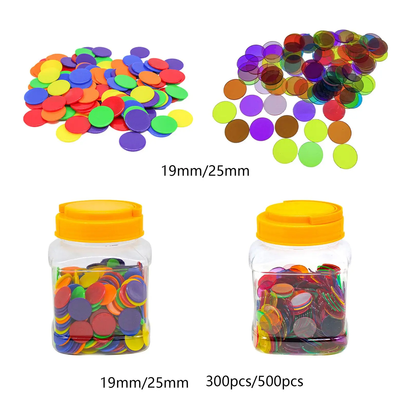 100x Math Counters Kids Assorted Color Bingo Counting Chips Counting math bingo chips