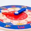 Kids Montessori Wooden Clock Toys Time Learning Teaching Aids Educational Toys For Children Primary School Clever Board Toy 5