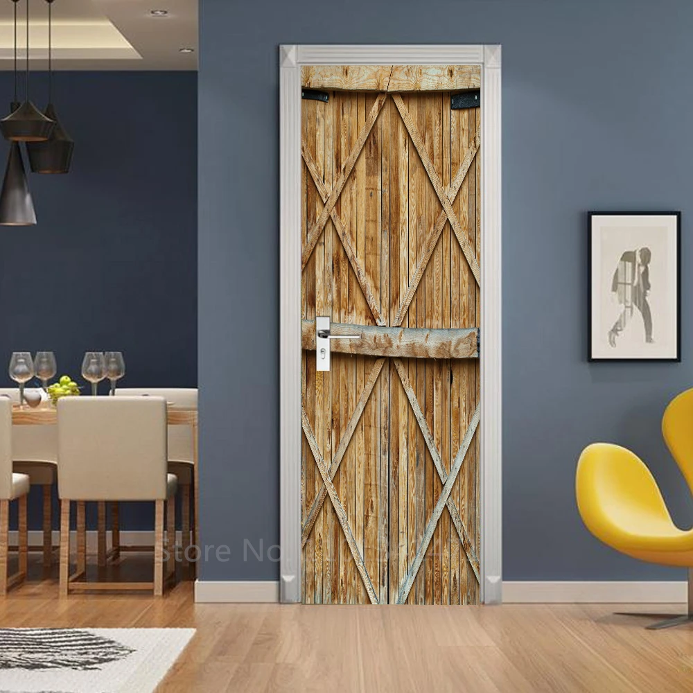 Binnendeurstickers 3D Marmeren Textuur Art Home Ideas Diy Peel And Stick Behang En Verwijderbare Vinyl Deurstickers Voor Huisdecoratie 90 X 200 Cm - Foto'S Van De Deur Van De Jongenskamer
