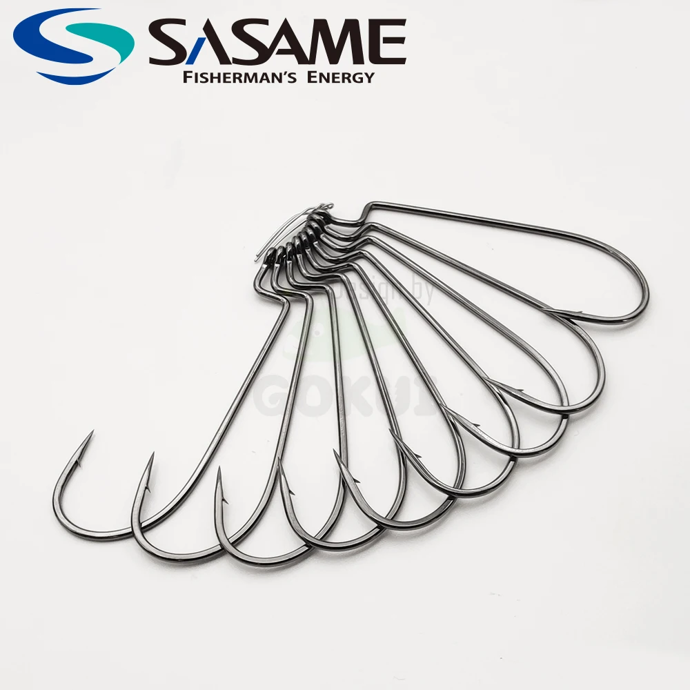 SASAME Offset Hooks Japan Fishing Hook Soft Worm Lure Long Shank