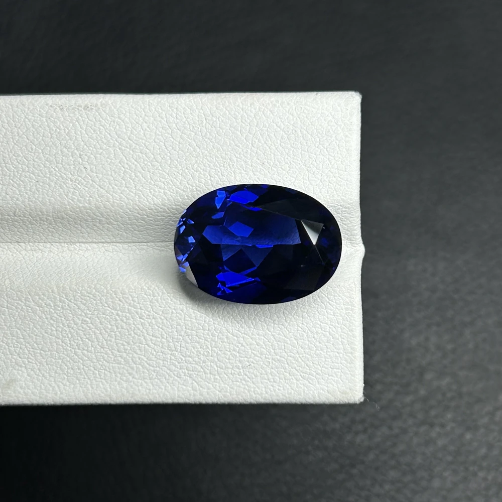 Meisidian 5x7-13x18mm Blue Sapphire Loose Gemstone Beads 34# Corundum Oval Cut Sapphire Stone 4
