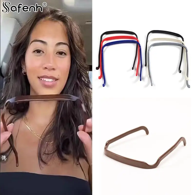 

Plastic Sunglasses Frame Shape Plastic Hairband For Women Elegant Solid Headband Fashion Decorate Hoop Girls Hair Accessories