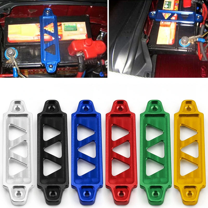 Car Battery Fasten Bracket Holder Aluminum Battery Fasten Tie Down Brace Aluminum Alloy Holder For Honda Civic