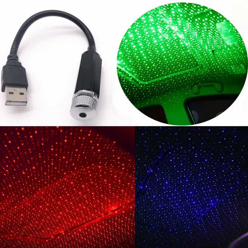 USB LED Car Roof Starry Sky Lamp Laser Projector Galaxy Light