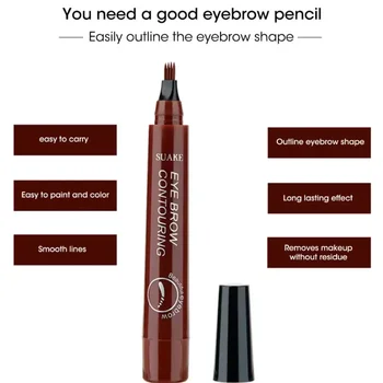 Eyebrow pencil Waterproof Permanent Long Lasting High quality professional makeup for women Cheap Cosmetics Enhancer 4