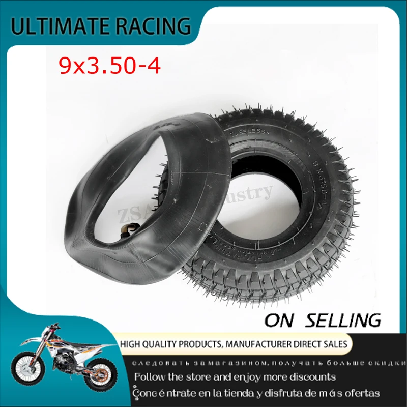 Rubber Scooter Tires 9x3.50-4 Electric Scooter Tire Set - Inner & Outer Tire Combo For Better Grip And Stability Scooter Inner Outer Tire Combo